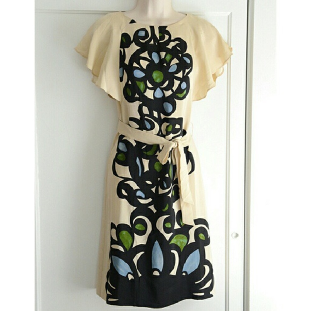 Anthro Leifsdottir Silk Printed Press Dress Sz 0 - Picture 2 of 6